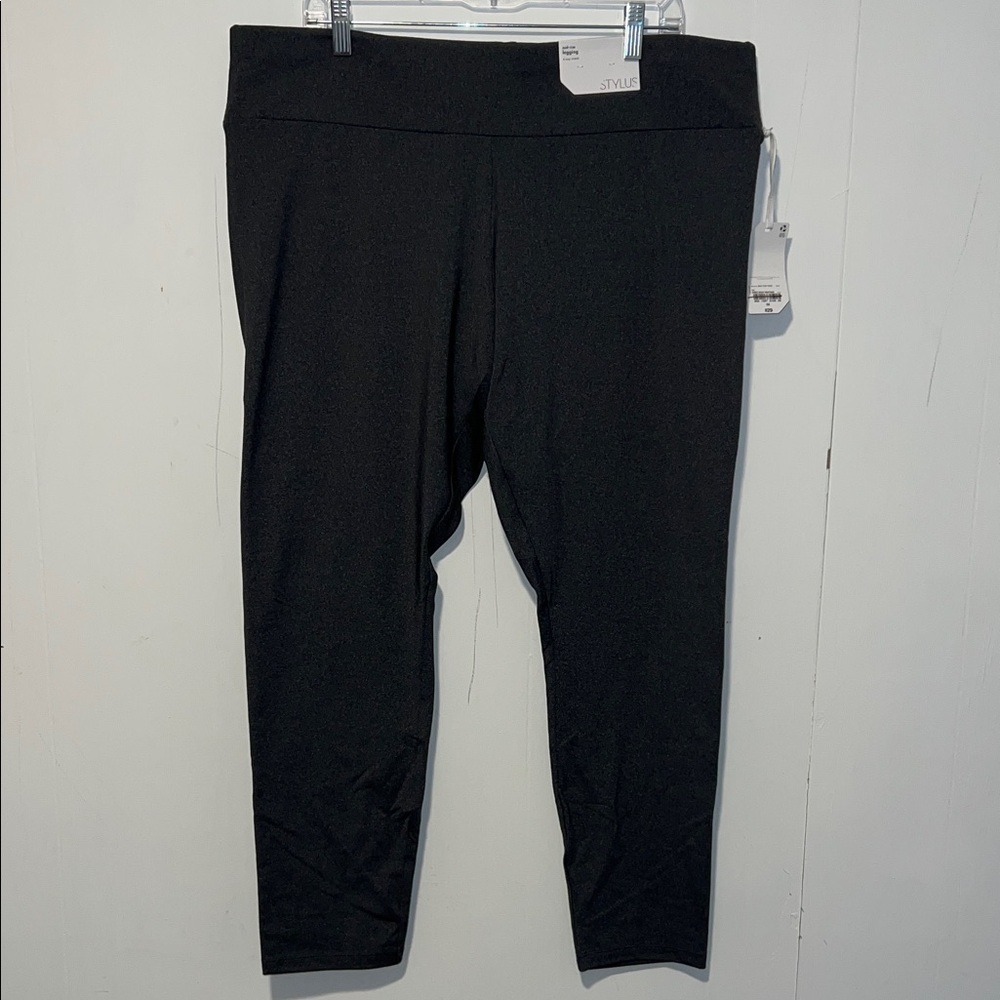 NWT STYLUS Women's Gray Mid-Rise Leggings